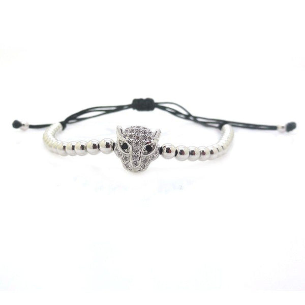 Modalooks-18K-CZ-White-Gold-Leopard-4mm-ball-Macrame-Bracelet