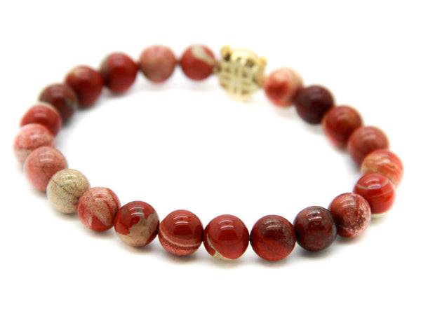 Modalooks-18K-Gold-CZ-Leopard-Red-Jasper-Beads-Bracelet-Back