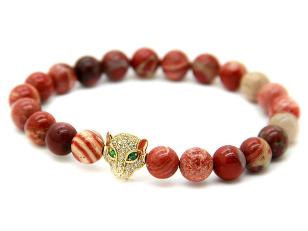 Modalooks-18K-Gold-CZ-Leopard-Red-Jasper-Beads-Bracelet