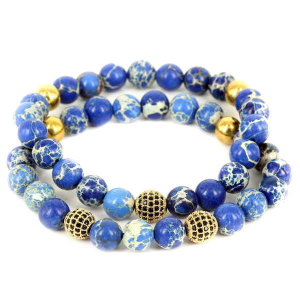 18K-Gold-Plated-CZ-Diamond-Ball-8mm-Blue-Sea-Sediment-Beads-Bracelet-Stack-Modalooks