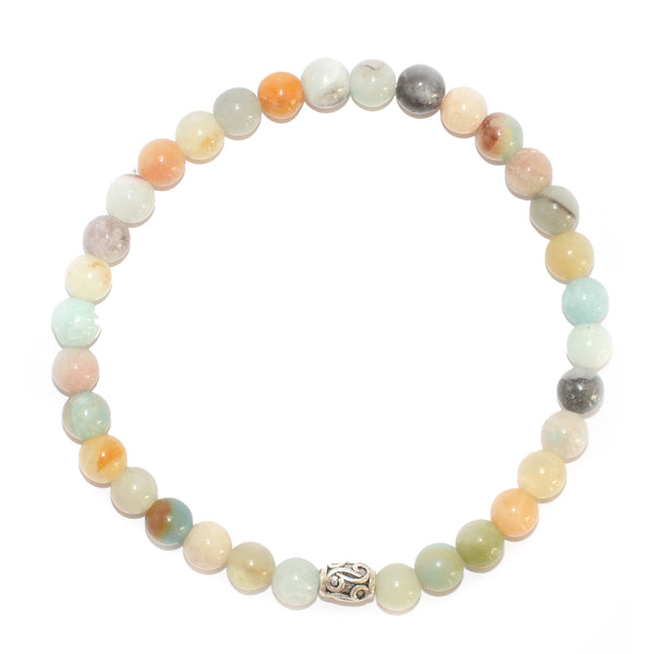 Modalooks-925-Sterling-Silver-Pendant-Amazonite-Beads-6mm-Bracelet-Top-View