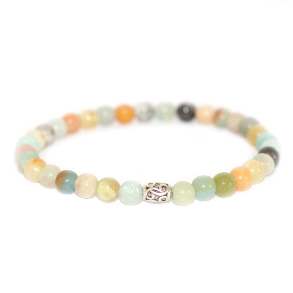 Modalooks-925-Sterling-Silver-Pendant-Amazonite-Beads-6mm-Bracelet