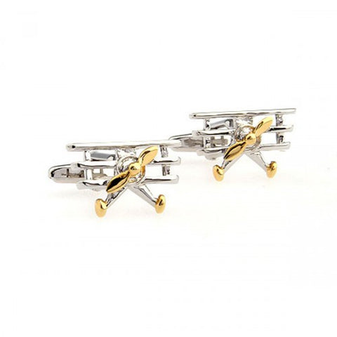 Vintage-Airplane-Gold-Modalooks-Cufflinks