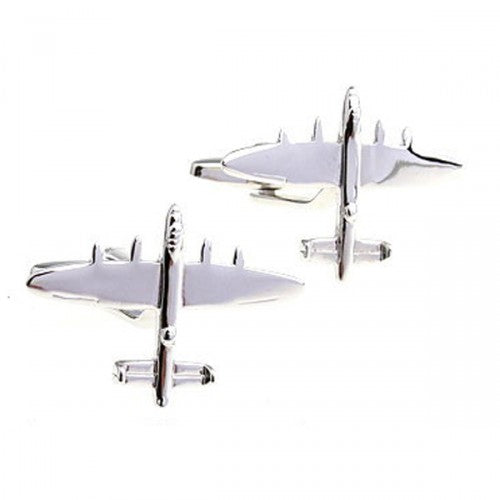Airplane-Silver-Modalooks-Cufflinks