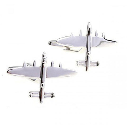 Airplane-Silver-Modalooks-Cufflinks