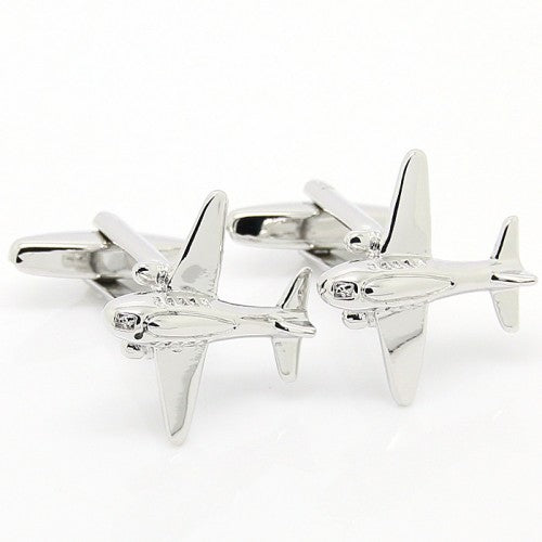 Airplane-Silver-Modalooks-Cufflinks-3