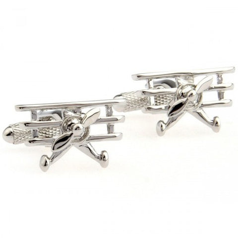 Vintage-Airplane-Silver-Modalooks-Cufflinks