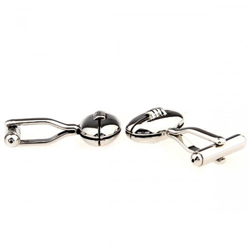 American-Football-Rugby-Silver-Modalooks-Cufflinks-Side
