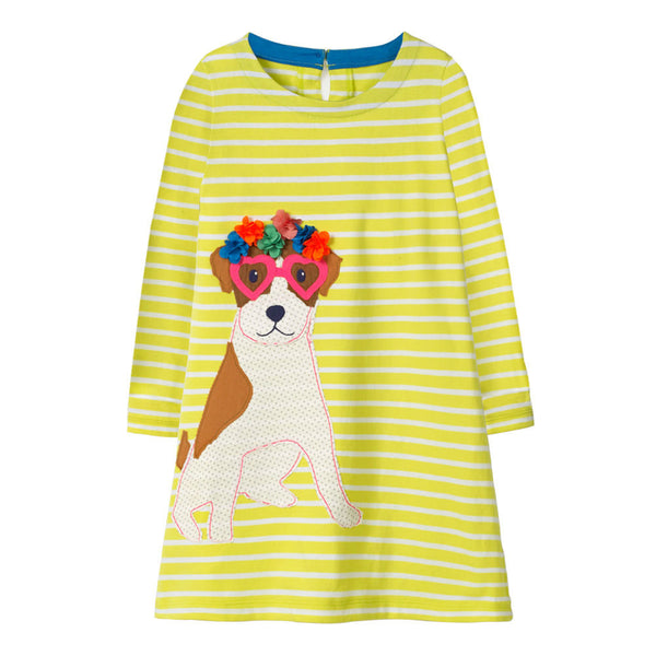 Bambinilooks-Bambini-Kidslooks-Kids-Girls-Dress-Long-Sleeve-Cute-Dog