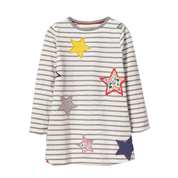 Bambinilooks-Bambini-Kidslooks-Kids-Girls-Dress-Long-Sleeve-Stars