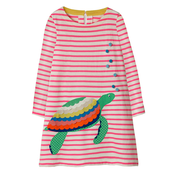 Bambinilooks-Bambini-Kidslooks-Kids-Girls-Dress-Long-Sleeve-Turtle