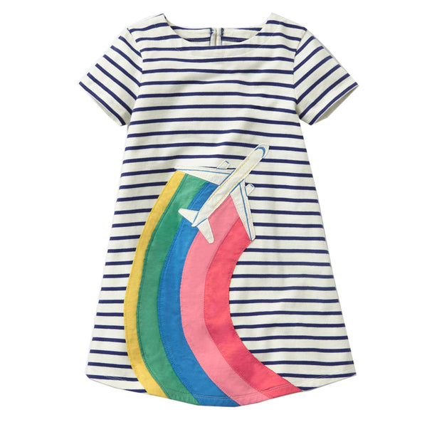 Bambinilooks-Bambini-Kidslooks-Kids-Girls-Dress-Short-Sleeve-Airplane