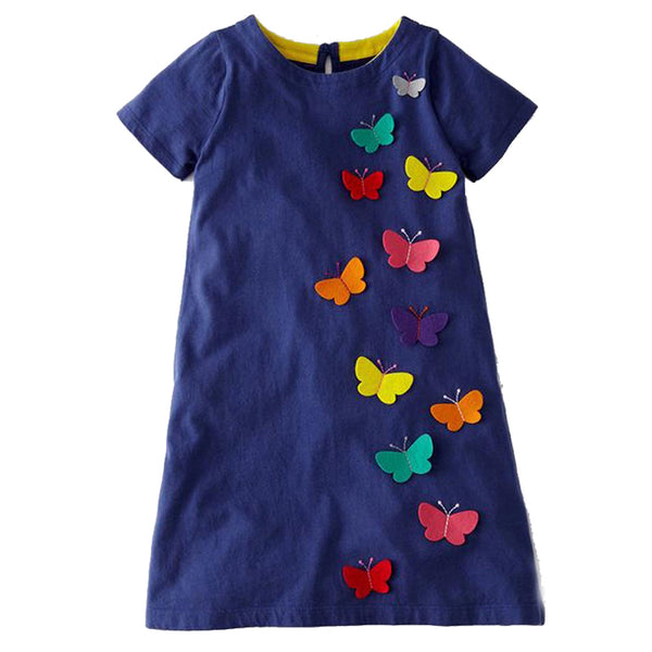Bambinilooks-Bambini-Kidslooks-Kids-Girls-Dress-Short-Sleeve-Butterflies