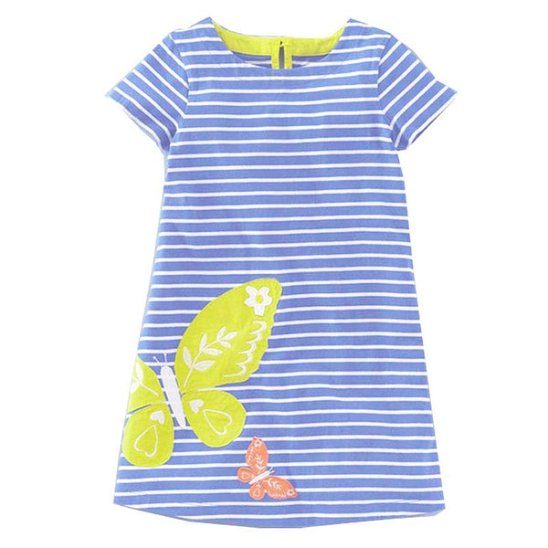 Bambinilooks-Bambini-Kidslooks-Kids-Girls-Dress-Short-Sleeve-Yellow-Butterfly