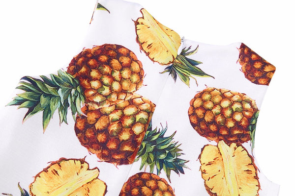 Bambinilooks-Bambini-Kidslooks-Kids-Girls-Dress-Sleeveless-Pineapple-Close-Up-Back-Zipper