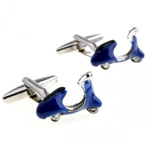 Bike-Vespa-Silver-Modalooks-Cufflinks-Blue