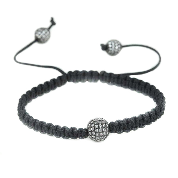Modalooks-CZ-Diamond-Ball-Ruthenium-Plated-Shamballa-Bracelet