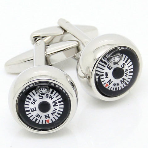 Loop-Compass-White-Silver-Cufflinks-Modalooks-Close-Up