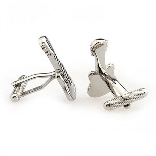 Guitar-Musical-Instrument-Silver-Modalooks-Cufflinks