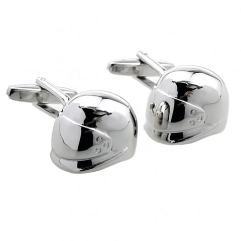 Helmet-Drivers-Cars-Silver-Cufflinks-Modalooks