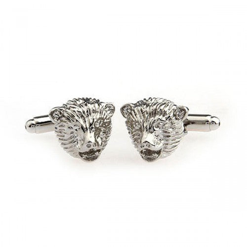 Lion-3D-Silver-Modalooks-Cufflinks-Front-View