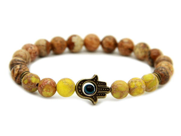 Modalooks-Bracelet-Men-Male-Hamsa-Hand-Picture-Jasper-Sea-Sediment-Yellow
