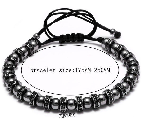 Modalooks-Bracelet-Women-Men-Unisex-Female-Male-Macrame-Plated-Multi-Stopper-Ball-Ruthenium