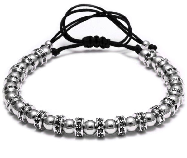 Modalooks-Bracelet-Women-Men-Unisex-Female-Male-Macrame-Plated-Multi-Stopper-Ball-White-Gold