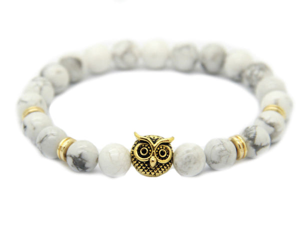 Modalooks-Bracelet-Women-Men-Unisex-Female-Male-Owl-Howlite-Gold