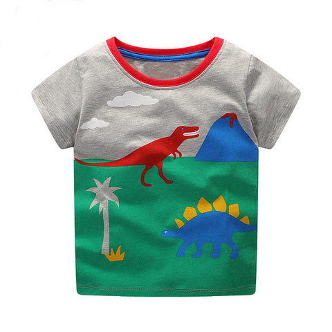 Modalooks-Kidslooks-Bambinilooks-Stegosaurus-T-Shirt-Cotton-Short-Sleeve-1