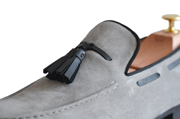 Modalooks-Suede-Goat-Leather-Handmade-Shoes-Loafers-Dapper-Front-Close-Up-Shot