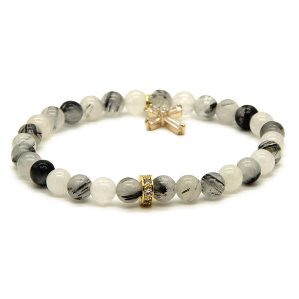 Diamonds Cross Rutilated Quartz