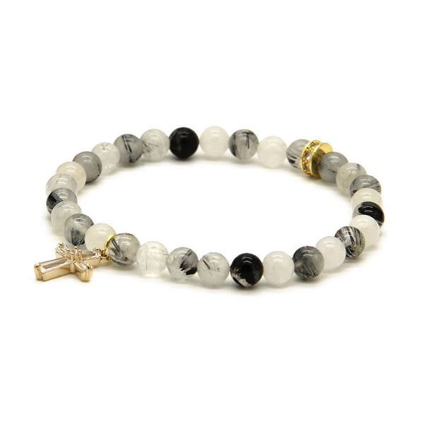 Diamonds Cross Rutilated Quartz