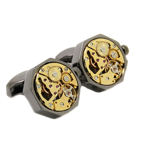 Modalooks-Tourbillon-Watch-Movement-Cufflink-Stainless-Steel-Ruthenium-Gold-Plated