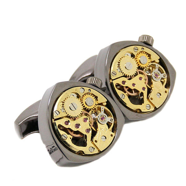 Modalooks-Tourbillon-Watch-Movement-Cufflink-Stainless-Steel-Ruthenium-Gold-Plated