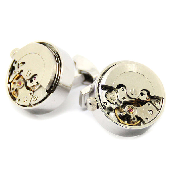 Modalooks-Tourbillon-Watch-Movement-Cufflink-Stainless-Steel-White-Gold-Plated