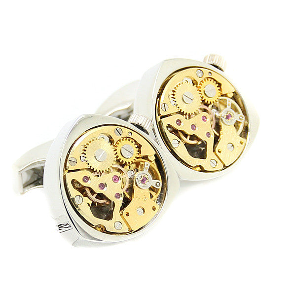Modalooks-Tourbillon-Watch-Movement-Cufflink-Stainless-Steel-White-Gold-Plated