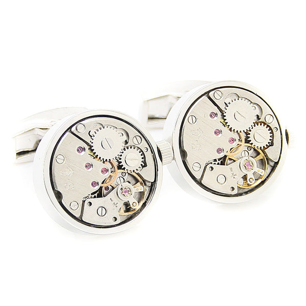 Modalooks-Tourbillon-Watch-Movement-Cufflink-Stainless-Steel-White-Gold-Plated