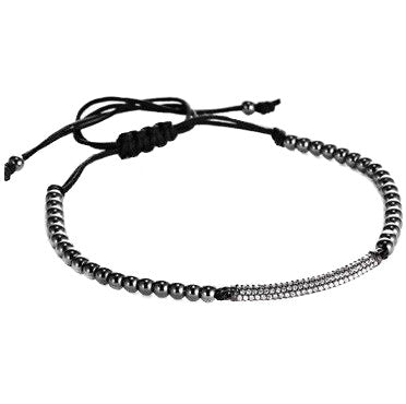 Modalooks-Ruthenium-Plated-CZ-Diamond-Bar-4mm-Balls-Macrame-Bracelet-Side