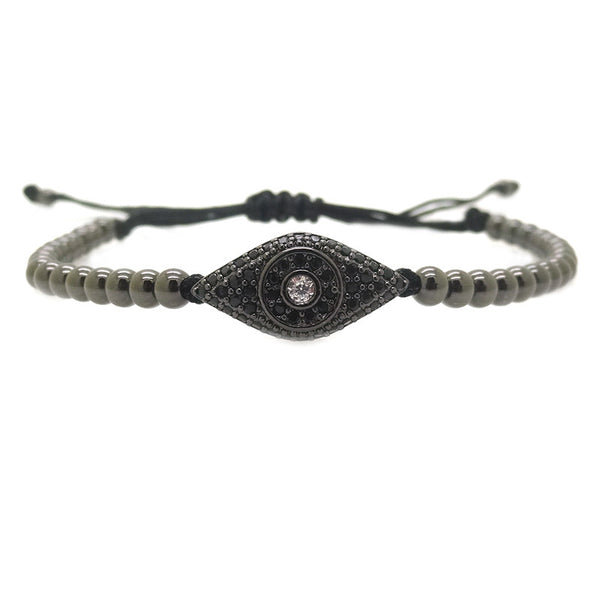 Modalooks-Ruthenium-Plated-Cat-Eye-CZ-4mm-Balls-Macrame-Bracelet