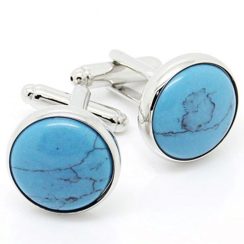 Stone-Turquoise-Silver-Modalooks-Cufflinks
