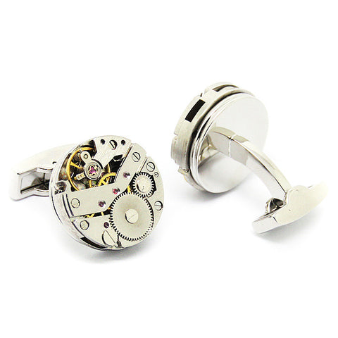 Modalooks-Tourbillon-Watch-Movement-Cufflink-Stainless-Steel-Plated-Back-View