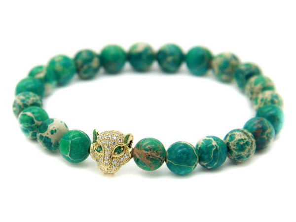 Modalooks-18K-Gold-CZ-Leopard-Green-Sea-Sediment-Beads-Bracelet
