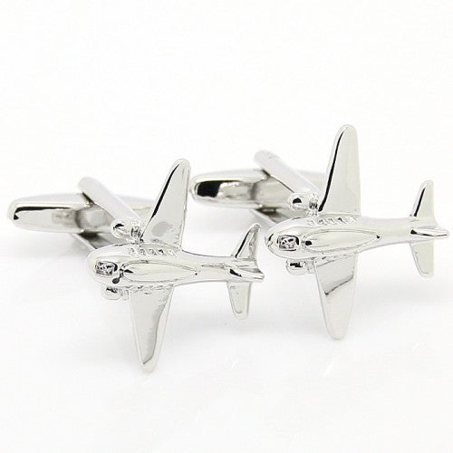 Airplane-Silver-Modalooks-Cufflinks-3