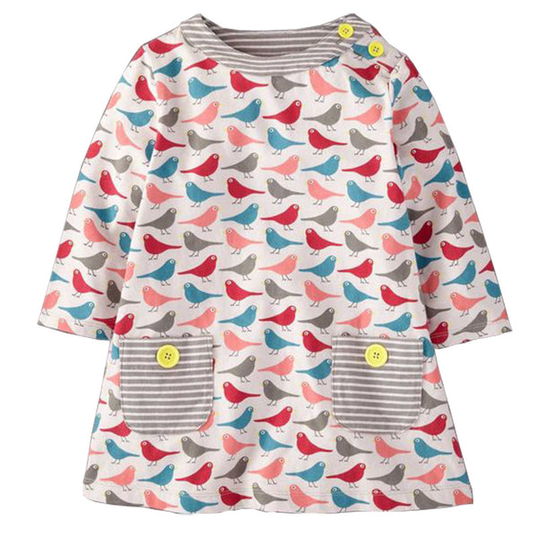 Bambinilooks-Bambini-Kidslooks-Kids-Girls-Dress-Long-Sleeve-Colourful-Birds
