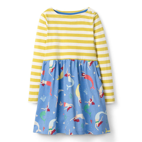 Bambinilooks-Bambini-Kidslooks-Kids-Girls-Dress-Long-Sleeve-Striped-Mermaid