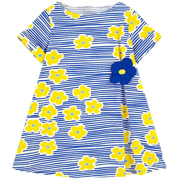 Bambinilooks-Bambini-Kidslooks-Kids-Girls-Dress-Short-Sleeve-Yellow-Flower