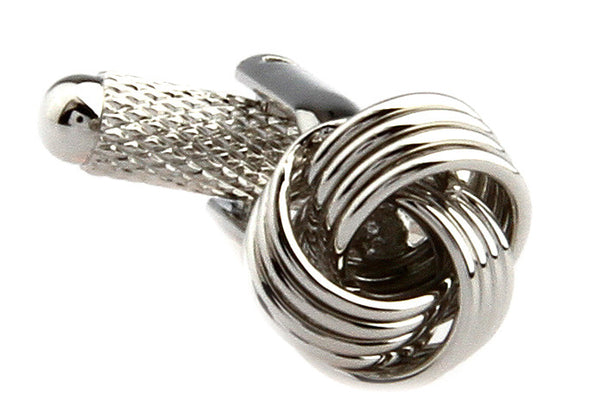 Modalooks-Formal-Silver-Twist-Knot-Cufflink-Close-Up