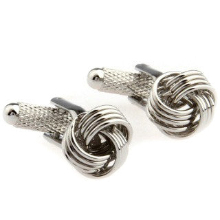 Modalooks-Formal-Silver-Twist-Knot-Cufflink-Double-Close-Up