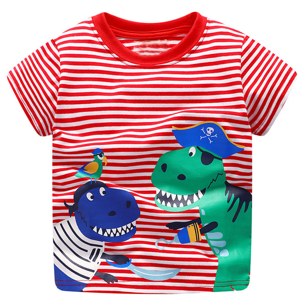 Modalooks-Kidslooks-Bambinilooks-Pirate-Dinosaurs-T-Shirt-Cotton-Short-Sleeve-13